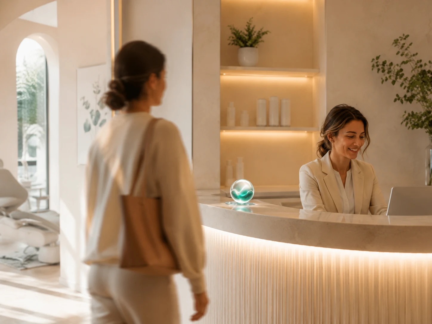 Medical clinic reception with front desk support
